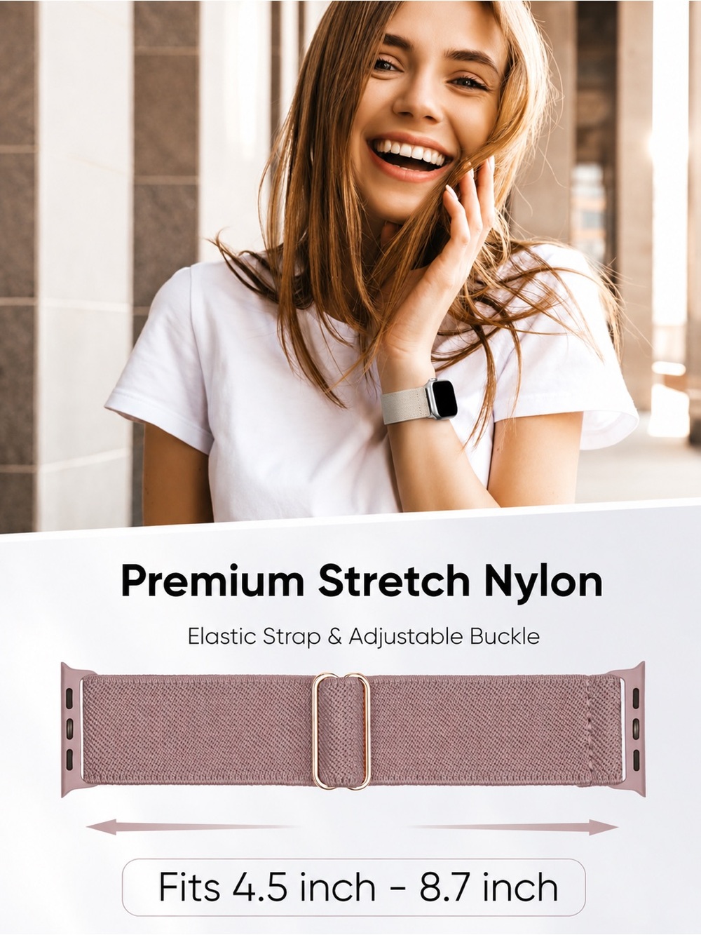 Apple Watch Stretch Nylon Band Bundle | 5 Adjustable Bands | Multiple Colors - Picture 4 of 5
